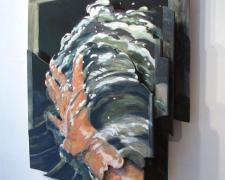 Hand in the Water, 2004-09, oil on plywood, 25 x 23 x 4"