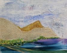 Square State Series #10, 2021, mixed media on canvas, 20 x 24"