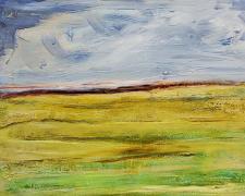 Square State Series #6, 2021, mixed media on canvas, 16 x 20"