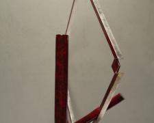 Summer Solstice, 2014 painted steel, burnished stainless steel 36 x 36 x 10 3/4"