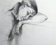 Dormida, 2006, graphite on paper, 14 x 17"