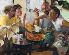 Texas Transplant, 2005, oil on canvas, 36 x 60"