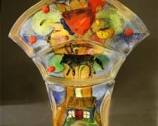 The Wolf, 2009, cast glass with off-hand inclusion, 15 x 14 1/2 x 4 3/4"