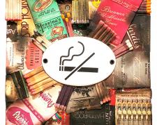 Deasa Turner, "No Smoking", 2023, mixed media, 8 x 8 x 2"