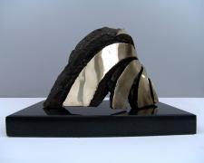 Walker, 2008 cast silicon bronze and granite base 9 x 9 1/2 x 13"