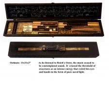 "Ostinato", assemblage, 11 x 31 x 3"