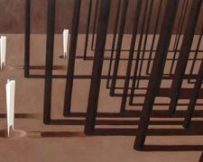 Disturbia, 2009, acrylic on canvas, 35 x 63"