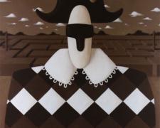 Harlequinade, 2011, acrylic on canvas, 48 x 36"