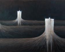 The Powerful Engines, 2010, acrylic on canvas, 18 x 40"