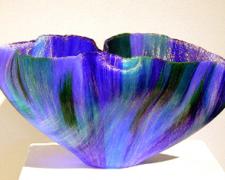 Aquazzone, 2003, fused glass thread, 7 1/2 x 15 3/4 x 11 3/4"