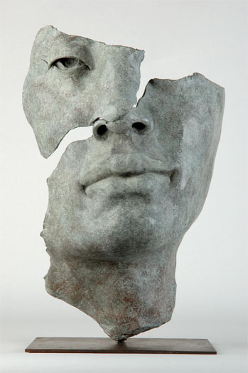 Fragmento Rostro Asiatico, 2005, bronze, 17 x 7 x 6", ed. 8/8