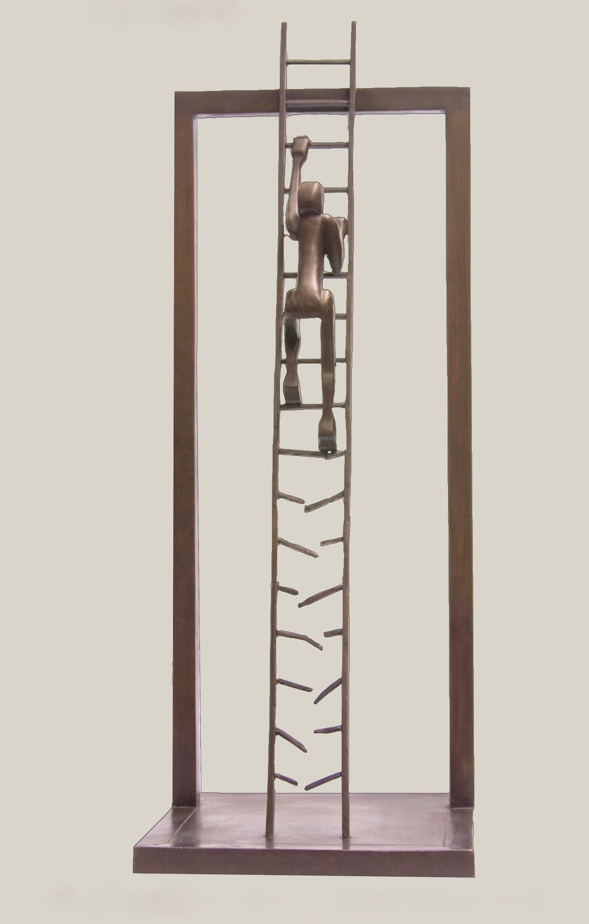 Man Climbing Ladder, 2000, bronze, 23 5/8 x 9 x 9 1/2", ed. A/P 3