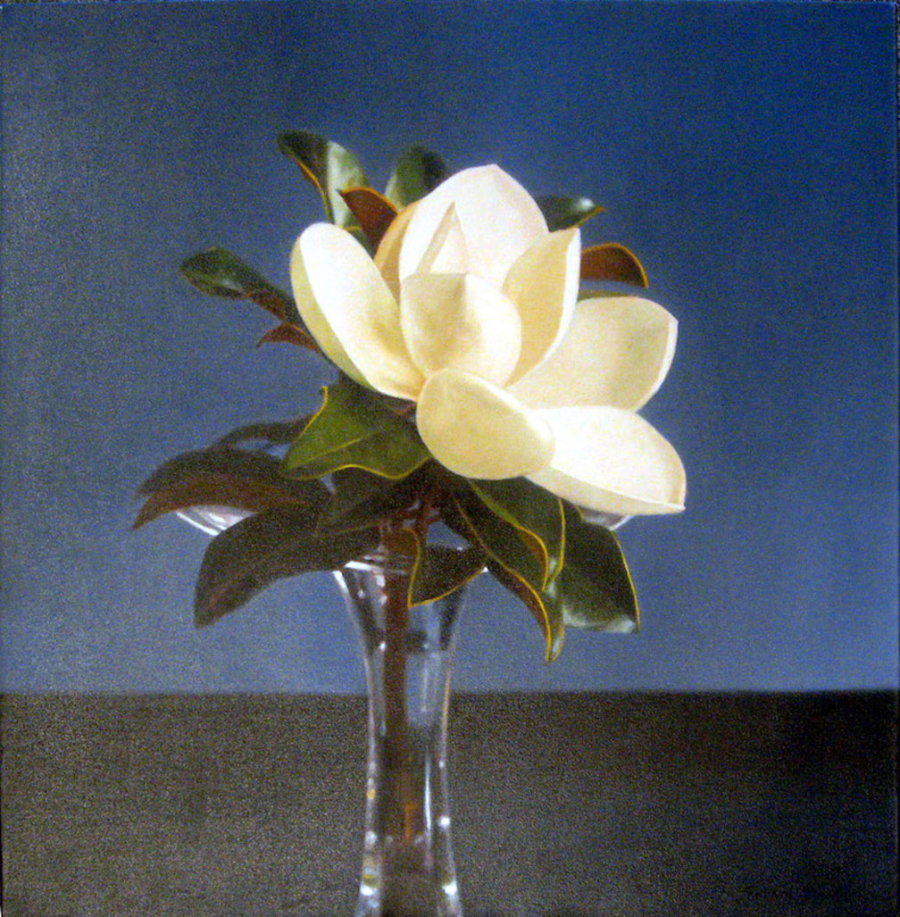 Richard Wood, "Magnolia", 2002, oil on canvas, 24 x 24"