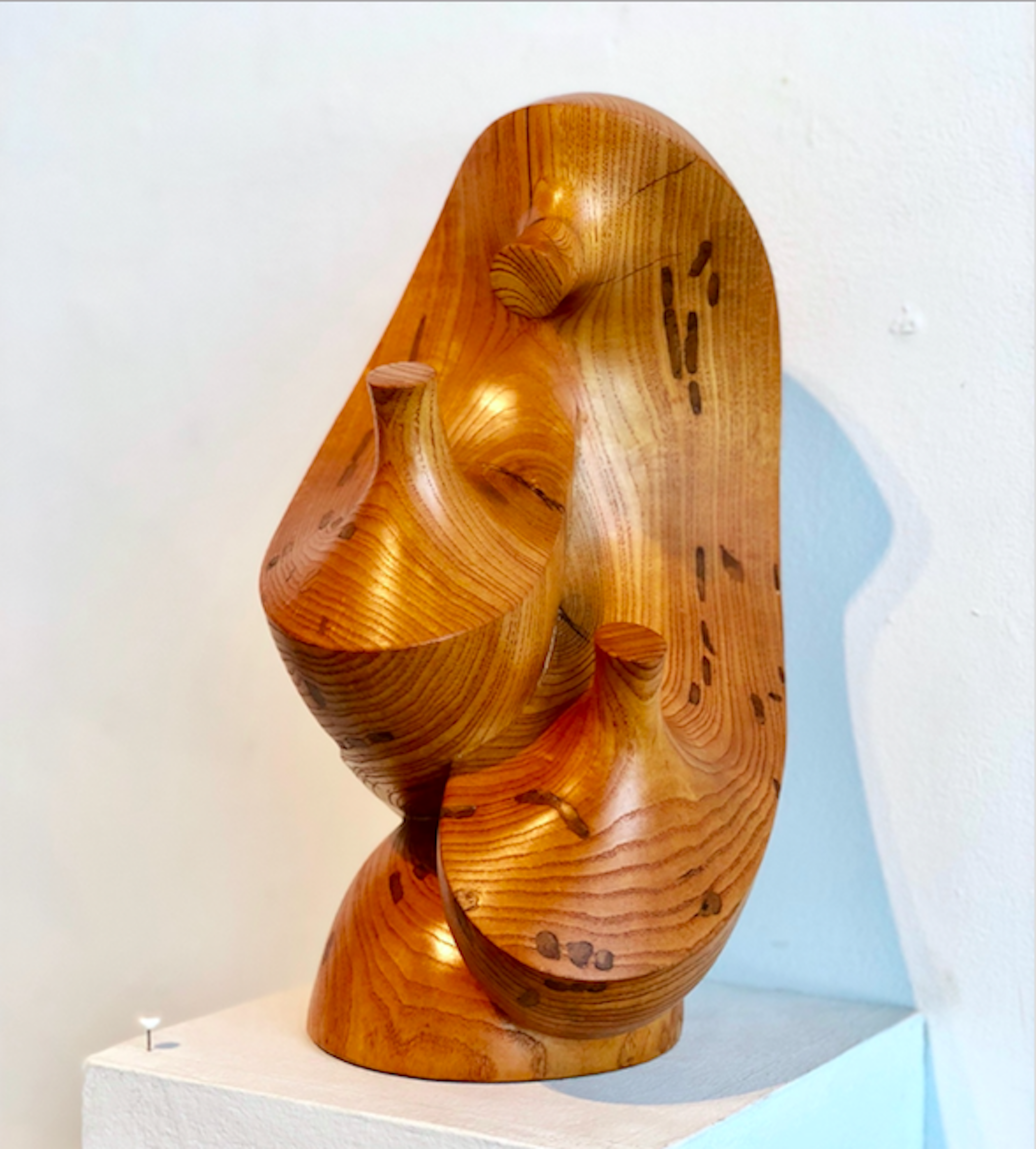 Whispers of Love, 2004, Texas ash, 12 x 6 1/2 x 7 1/2"