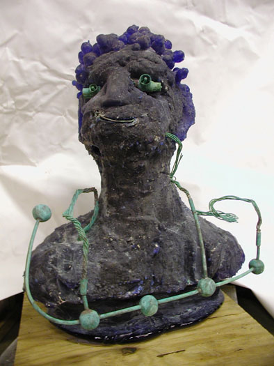 Frogman, 1998, cast glass, 30 x 24 x 12"