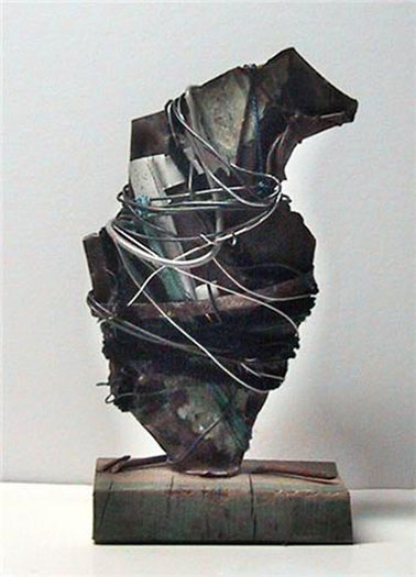 Stockport, 2010, mixed media sculpture, 8 1/2 x 4 1/2 x 2 1/2"