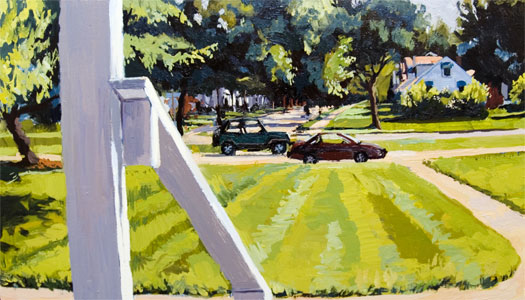 East Grand River Avenue 2007 oil on canvas 16 x 28"