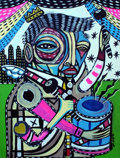 Drummer Boy, 2010, acrylic on canvas, 18 x 24"