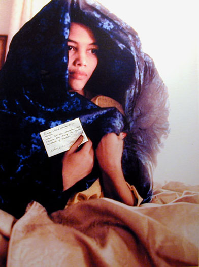 Behold A Virgin, 2006, photograph, paper collage, 27 x 22"