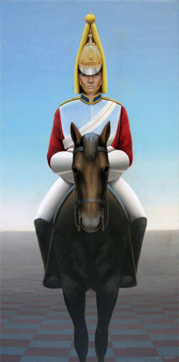 Horseguard, 2008, oil on canvas, 48 x 24"