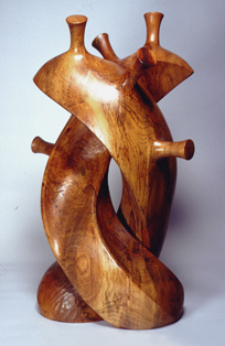 Memory of Horn, 2004, Texas pecan, 27 1/2 x 17 x 11 1/2"