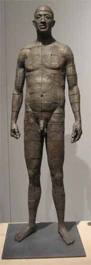 Personaje Cuadricula, 2009, bronze, ed. 1/8, 41 3/10 x 12 3/5 x 5 9/10"