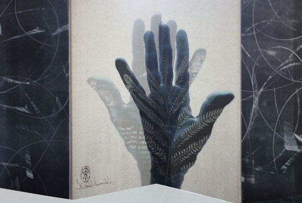 hand talk, 2012, monotypes, archival pigment print, concertina structure, 10 1/4 x 4" closed / 10 1/4 x 16 1/4" open