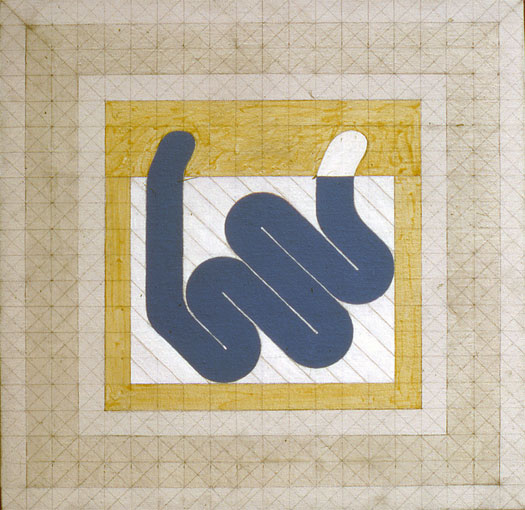 Serpentine #4, 1973, acrylic, graphite on canvas, 20 x 20"