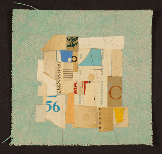 Rite (Gameboard), 2012, paper, acrylic, graphite on cut canvas, vintage frame, f.s. 7 x 7" / i.s. 5 x 5"