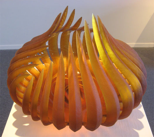 Amber Cleft, 2009, sandblasted, 12 x 15 x 15"