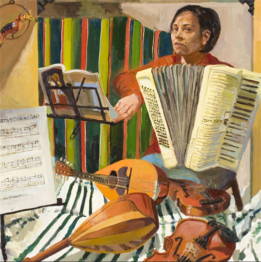 Donde estas corazón, 2005-2006, oil on canvas, 30 x 30"