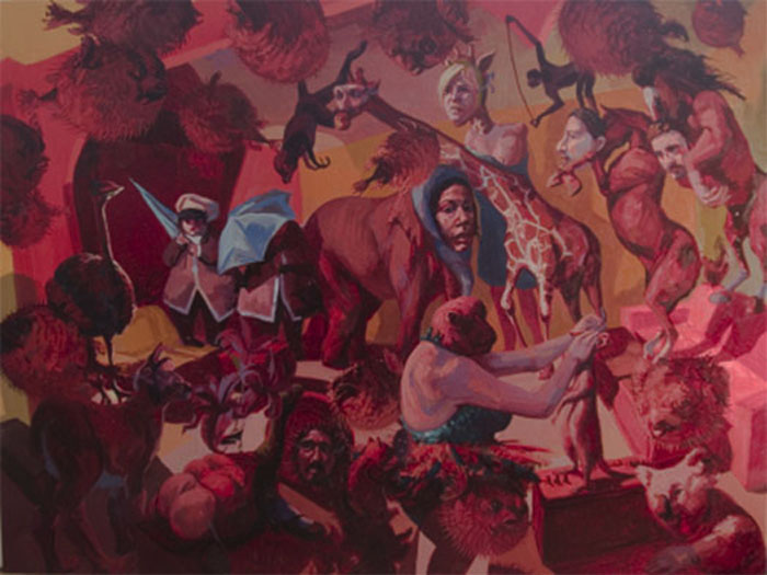 Masquerade, 2009, oil on panel, 30 x 40"