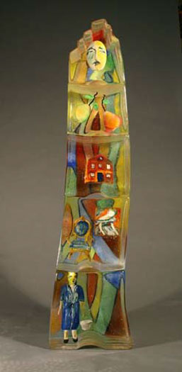 Dreaming of Degas, 2008, cast glass with off-hand inclusion, 39 1/4 x 10 x 5 3/4"